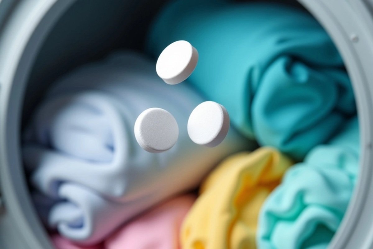 Doe een paar tabletten in de trommel en start de was, en je zult versteld staan van het resultaat.