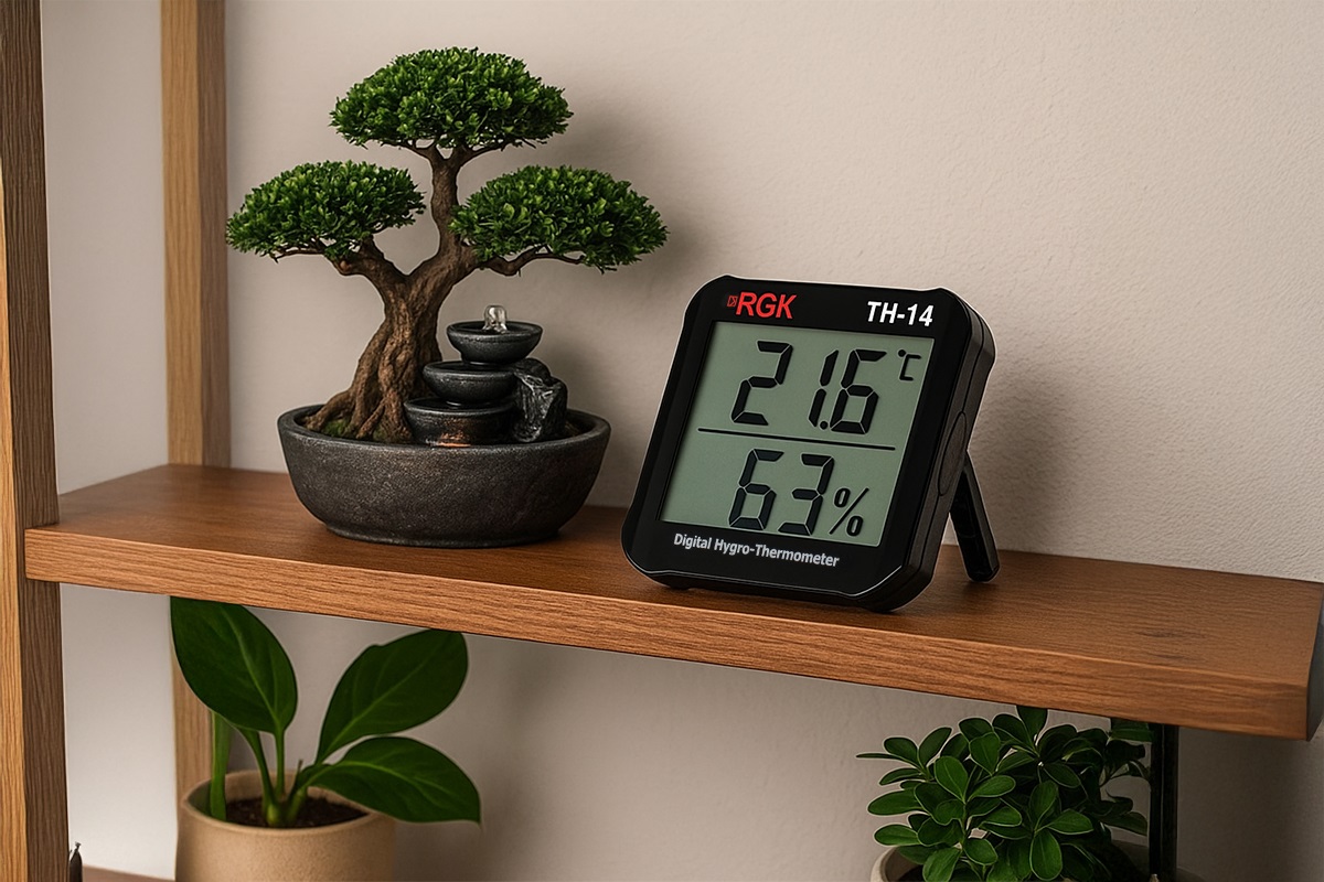 verwarming in huis 21 graden en 63% luchtvochtigheid