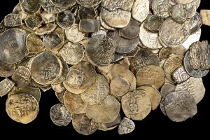 verzonken gouden munten